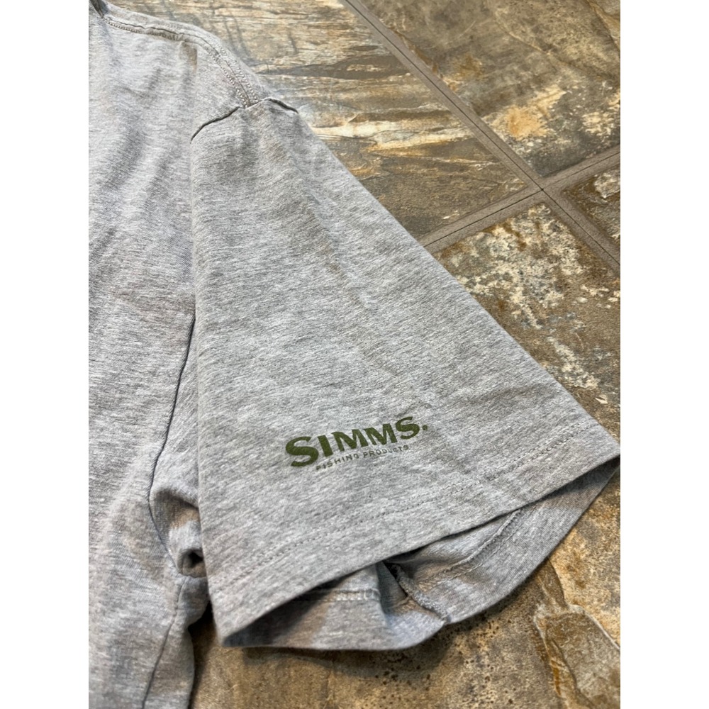 Simms Graphic T-Shirt Mens 2XL Gray Good Fishing Salmon Off-Road Tee - Picture 3 of 8
